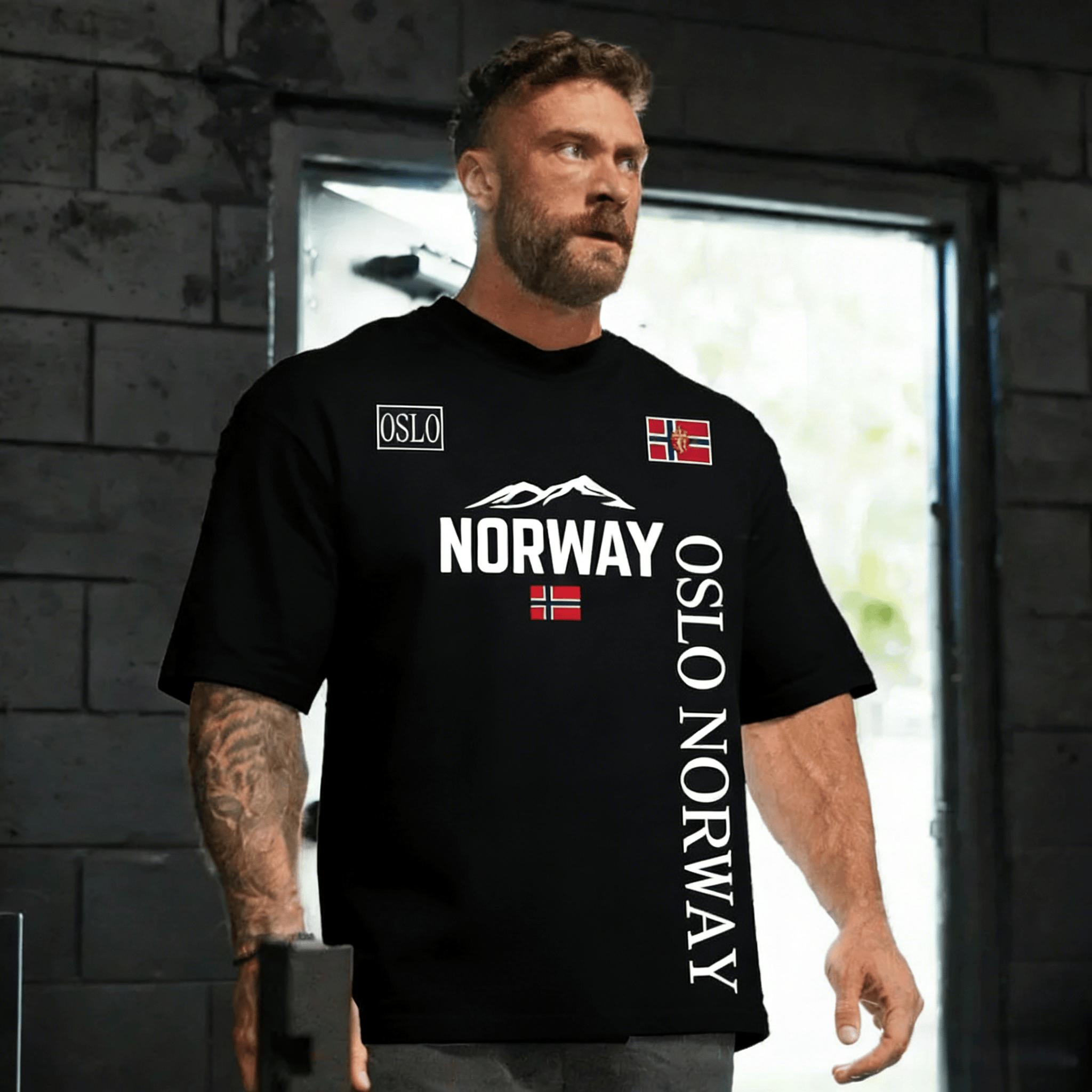 

Norwegian Print Tops 2026 New Tshirts Men Women Summer Daily Outdoor Vacation Fitness Casual Mens Clothing Hip Hop Streetwear 4XL