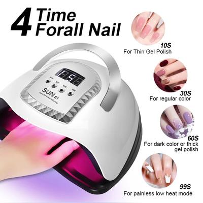 SUN S1 MAX Professional Nail Drying Lamp for Manicure 45LED90W Nails Gel Polish Drying Machine with Auto Sensor UV LED Nail Lamp
