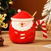 Santa Claus Creative Hand-painted Mug Relief Ceramic Cup Cute Creative Water Cup Souvenir Christmas Cup