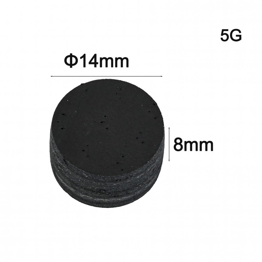 Pool Cue Tips 2 Pcs 14 Mm Dia 8 Mm Tall Cattlehide Leather for US Billiard