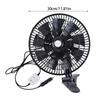 Oscillating Car Fan 12/24V with Strong Airflows Clip On Designings ABS Fan Portable Fan for Efficient Cooling In Vehicle