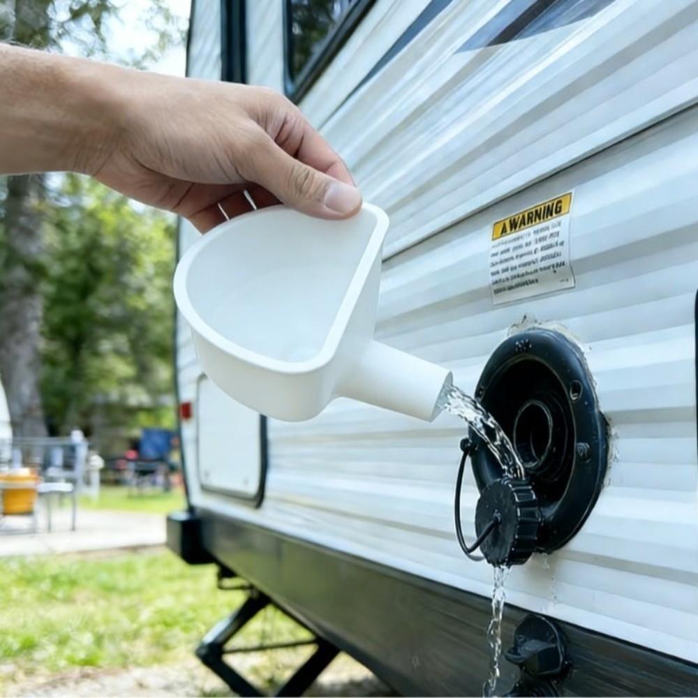 Portable RV Water Inlet Funnel Anti-Spill RV Trailer Funnel Durable RV Water Funnel  RV Accessory