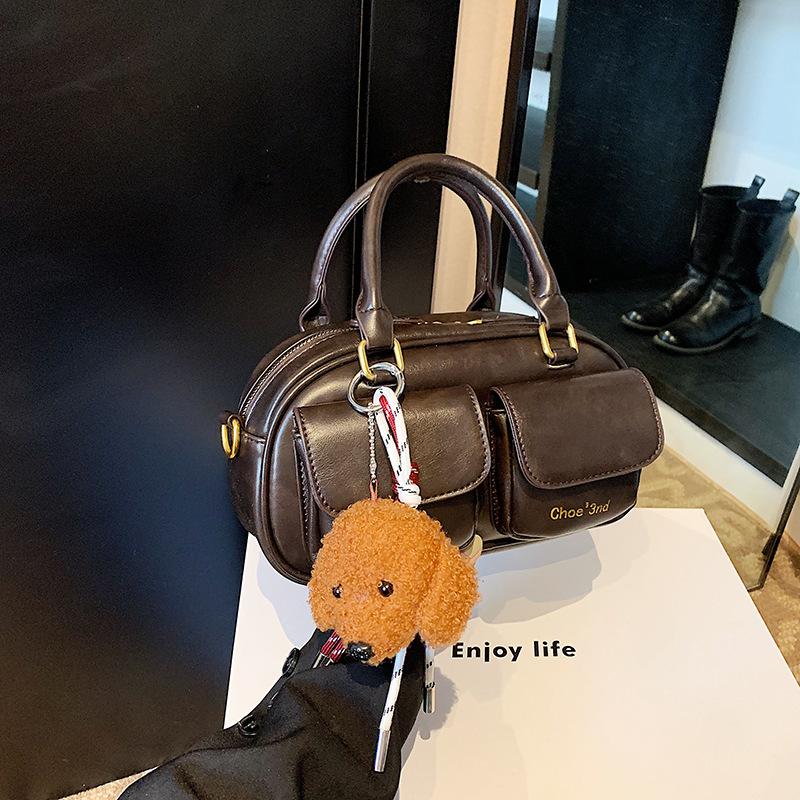 Wholesale Niche Bowling Bag Women's 2025 New Fashion Retro Handbag Versatile Shoulder Messenger Bag