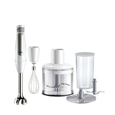 Frullatore a immersione Braun 7 MQ7035IGWH Facile da usare Risparmio di tempo Preparazione di alimenti per bambini Frullato Zuppa Triturazione Frusta di miscelazione Tritare Ghiaccio Ravanello grattugiato 6 in 1