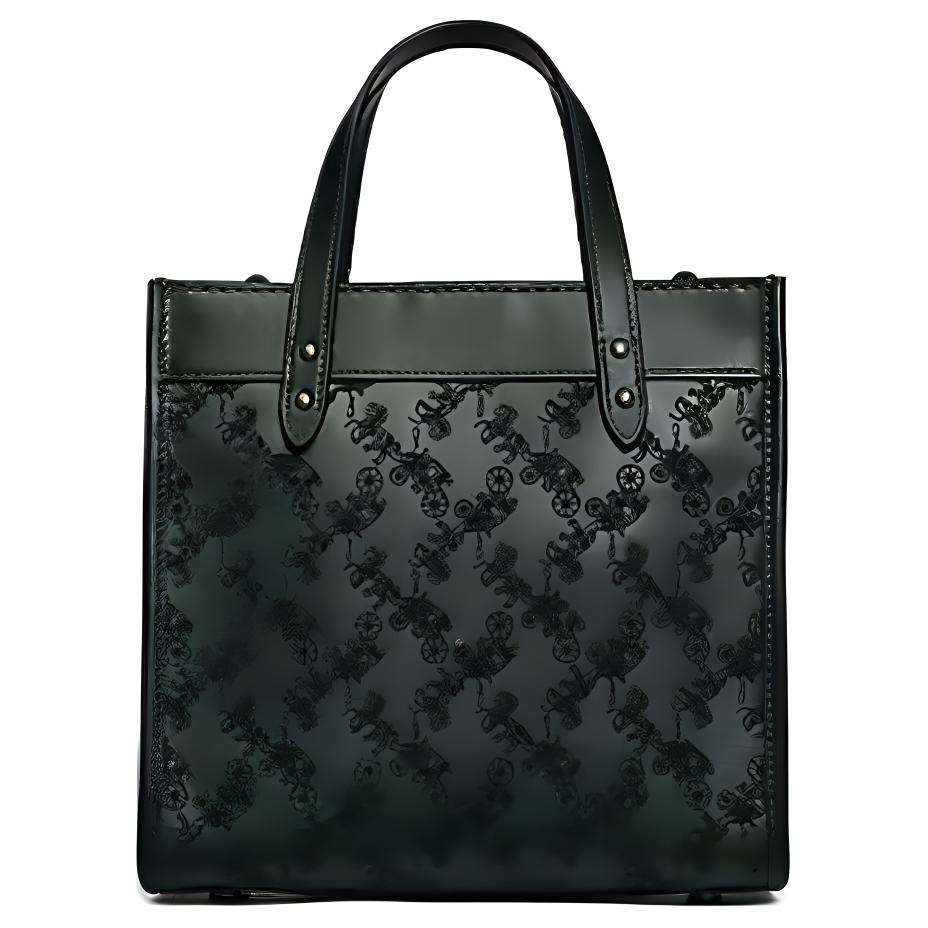 New COACH Field Cow Leather Tote Bag Shopping Bag Handbag Shoulder Bag Crossbody Bag Medium Size Women's Green CD750-V5RFT
