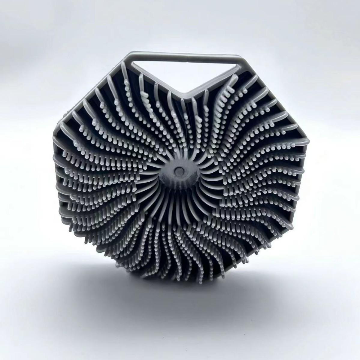 

Шестиугольная силиконовая щетка для ванны: Хит продаж: скребок для спины и отшелушивающий массажный инструмент серый