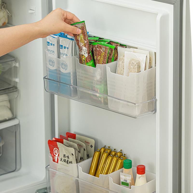 Kühlschrank-Aufbewahrungsbox, Kühlschrank-Seitentür-Organizer, Behälter, Küche, Gefrierschrank, Lebensmittelkorb, Behälter, Home Organizer Case