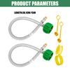 2pack Durability Propane Hose High Pressures Garden Flexible Hose for Reliability Gas Flows In Outdoor Appliances