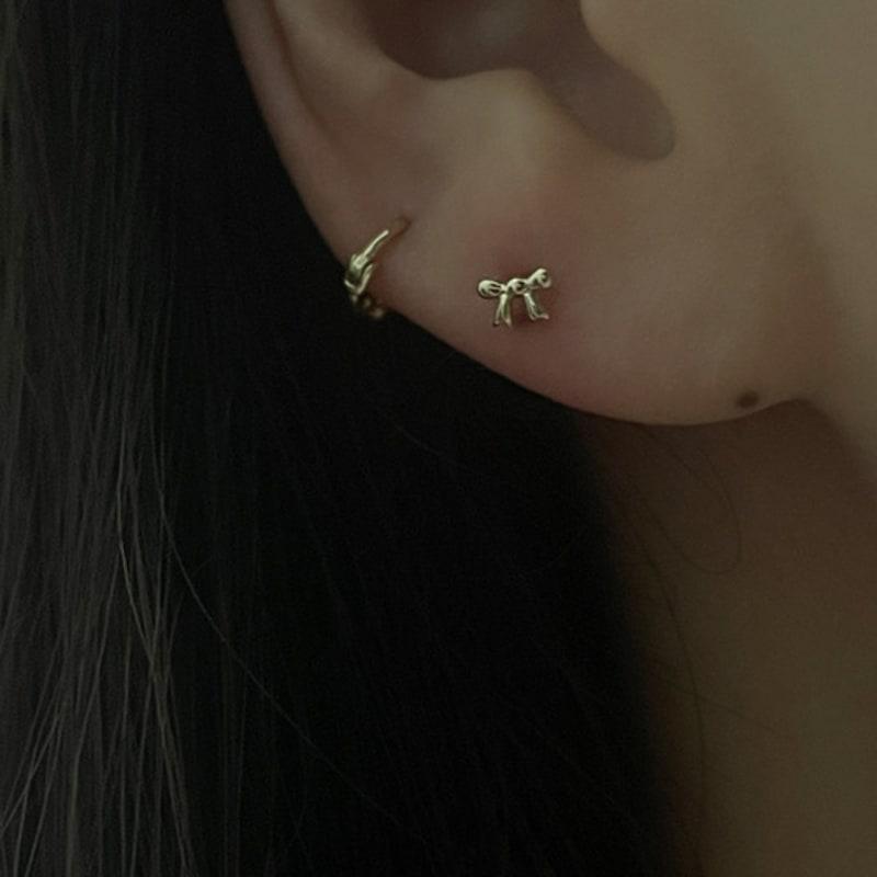 MARQUEMENT 10k 14k Mini Ribbon Piercing