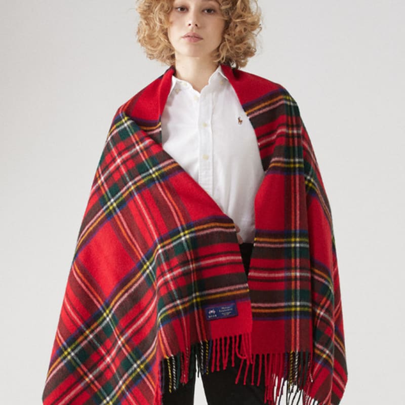 ABRAHAM MOON Merino Wolle Schal 70cm - Royal Stuart