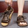 Summer Men Sandals Genuine Leather Mens Casual Shoes Outdoor Men Leather Sandals For Men Beach Shoes Roman Mens Shoes