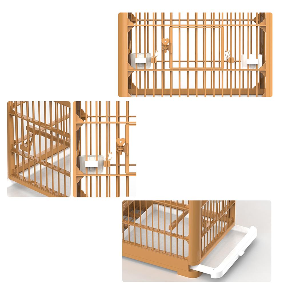 Bird Travel Carrier Cage With Handle 2 Perch 2 Food Cup And Container Portable Lightweight Travel Bird Cage For Cockatiels