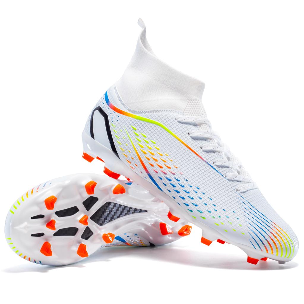 High-top Football Shoes Mens Soccer Cleats Outdoor Lightweight Training Boots Ground Athletic Football Boots for Men/Women