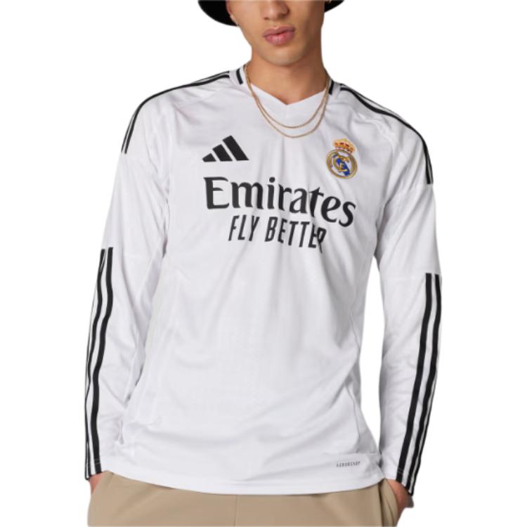 adidas Camiseta Local Manga Larga Real Madrid 24/25 Blanca IT3442