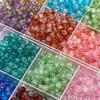20-50pcs/lot Dark Color Transparent Cracked Glass Beads Round Bracelet Spacer Beads For DIY Necklace Jewelry Making Accessories