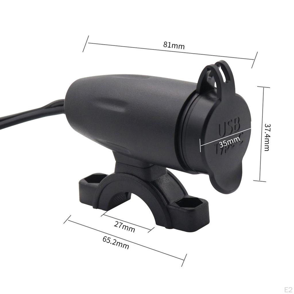 Motorcycle USB Charger Dual Port Waterproof Quick Charge for Smartphone