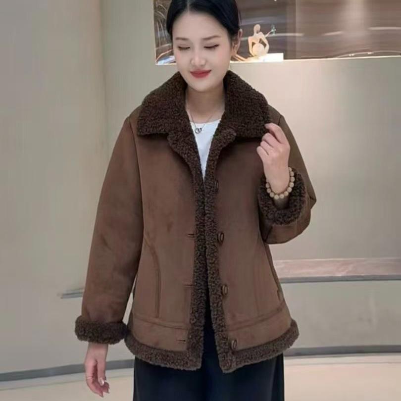 2025 Women s Lapel Jacket - Spring/Autumn, Midlife & Senior, Loose Fit 2XL