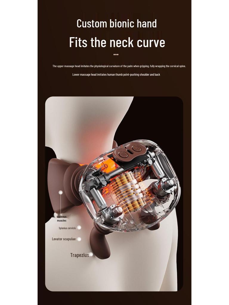 Compact Cross-Border Neck and Shoulder Massager with Heat and Kneading