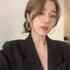 Square Exaggerated Earrings For Women, With A High-End Feel, Simple Large Earrings, Versatile Temperament, And Earring Accessories