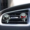 Dark Aesthetic Car Decor Skull Vent Clips, Metal Head Air Halloween Auto Decoration Freshener Charm, Interior Accessory for Men Women