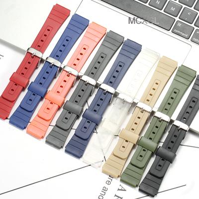 Pryskyřičné doplňky k hodinkám vhodné pro Casio F-91W F-84 F-94 F-105 Pánský náhradní řemínek Vodotěsný řemínek k hodinkám Gumový pásek