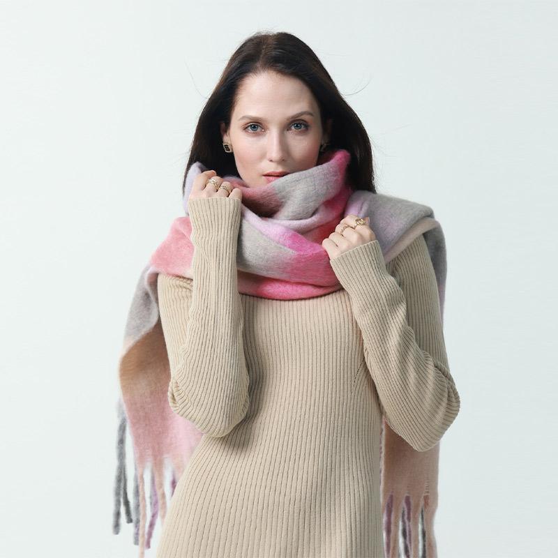 Korean Style Winter Thick Warm Scarf Women Cashmere Shawl and Wraps Pashmina Neckerchief Bufanda Female Long Tessel Echarpe 2025