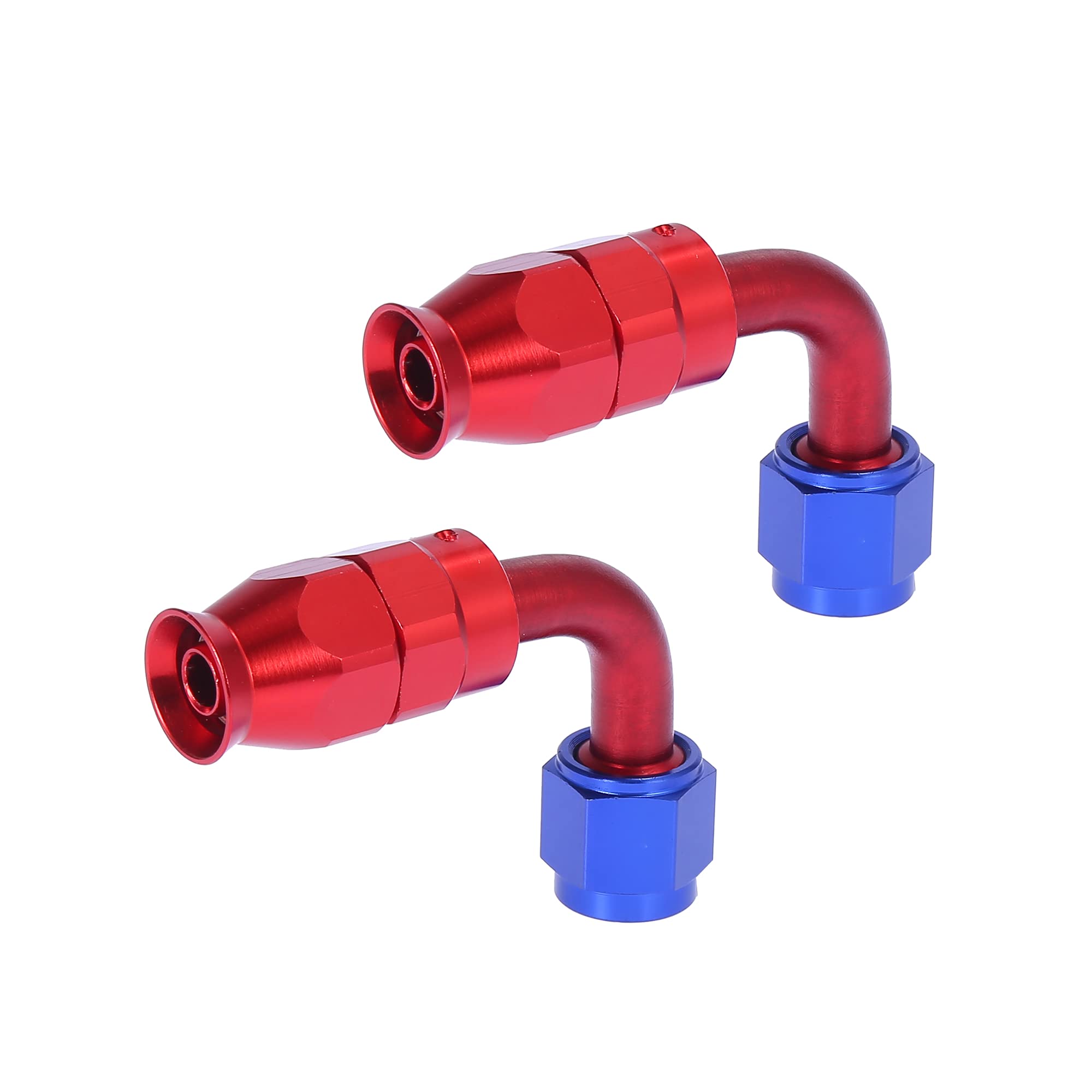 

X AUTOHAUX Hose End Fitting Hose End Fitting Hose Fitting 6061 Aluminum Alloy 90 AN6 червоний
