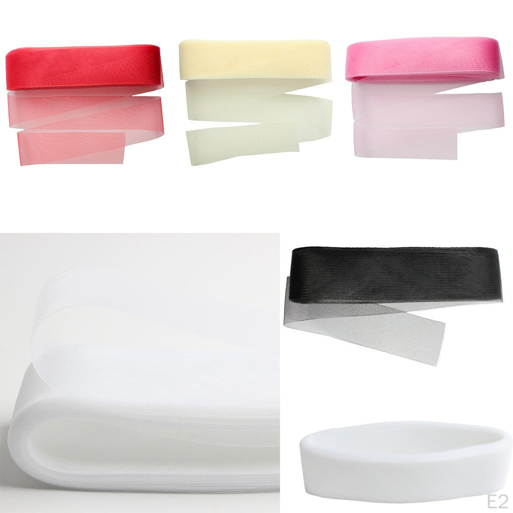 2 Rolls of 25 Yards and 4 cm Wide Polyester Ribbon Hair Net Mesh for DIY Craft Bridal Decoration