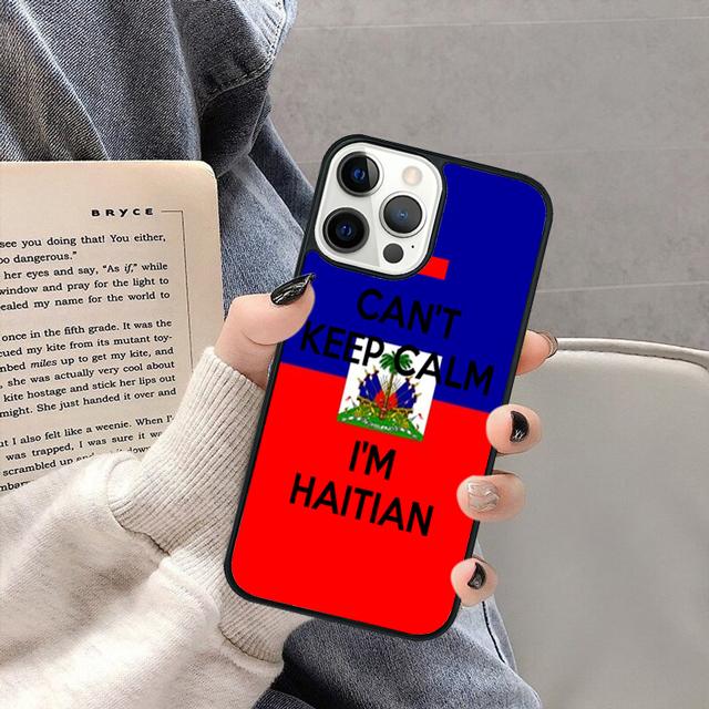 

Keep calm I m Haitian Haiti Flag Phone Case for iPhone 16 15 SE2020 13 14 11 12 Mini Pro Max 6 7 8 Plus coque fundas Shell iPhone 6 6s