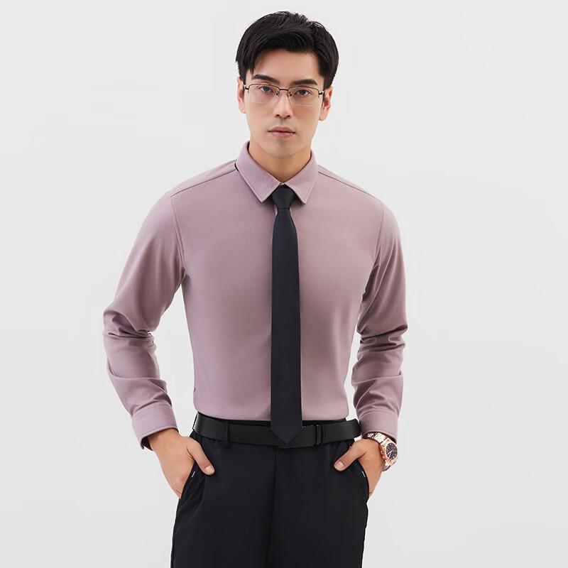 Fengxun Men s Thickened Warm Easy-Care Long-Sleeve Shirt 170