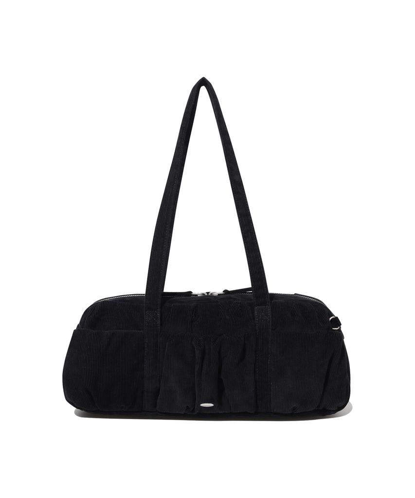 Covernat Woman Clover Heart Bubble Corduroy Duffle Bag Black