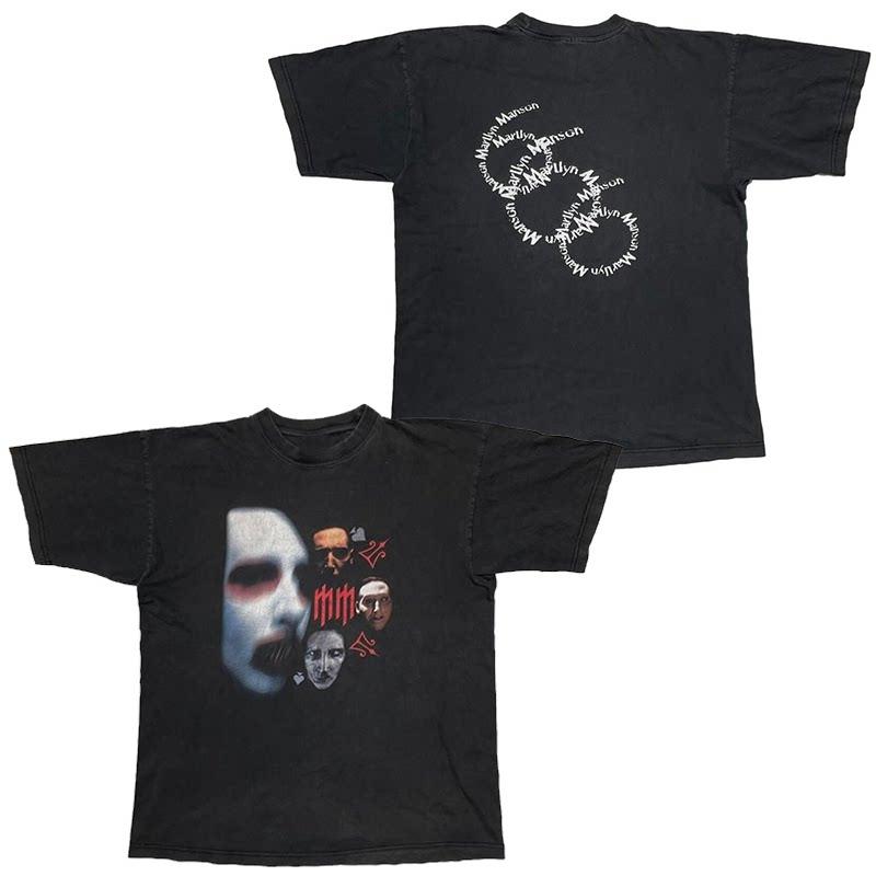 Marilyn Manson Abstract Casual TShirt Luxury Band Brand for Men and Women Top