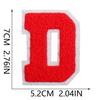 7Cm White Background Red Character Embroidery Cloth Sticker English Letters Towel Embroidery Patch Sticker Computer Embroidery Chapter Boy Heat Transf