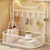 Space Saving Metal Storage Organizer Wall Mountable Entryway Storage Rack  Hallway Use