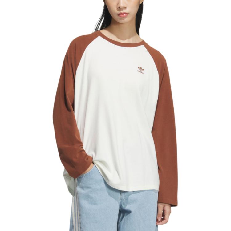 Adidas Originals Adi Color T-Shirt Locker Langarm-T-Shirt Damen Oberteile Weiß JM8049