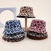 Double-Sided Bucket Hat Leopard Patterned Sun Cap Beach Sun Protect Hat  Outdoor Travel