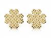 585 14k Gold Clover Stud Earrings Weight 0.99g Light Subtle