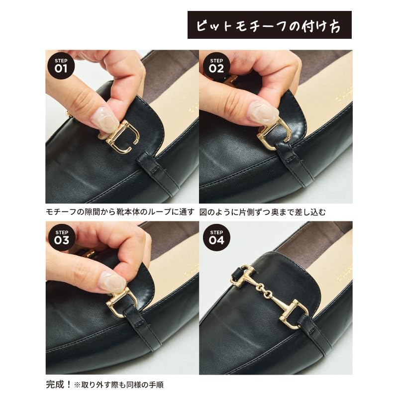 Avec All Year Office cm [Oriental Traffic] Mocassins, Babouches, Ballerines, Rembourrés, Souples, 3 façons, Motifs, Interchangeables, Ronds, Décontractés, Femme, 41314,