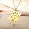  Star of David Hexagram Necklace Stainless Steel Gold/Silver Color Double Layered Pendant Chain Judaica Amulet Jewelry