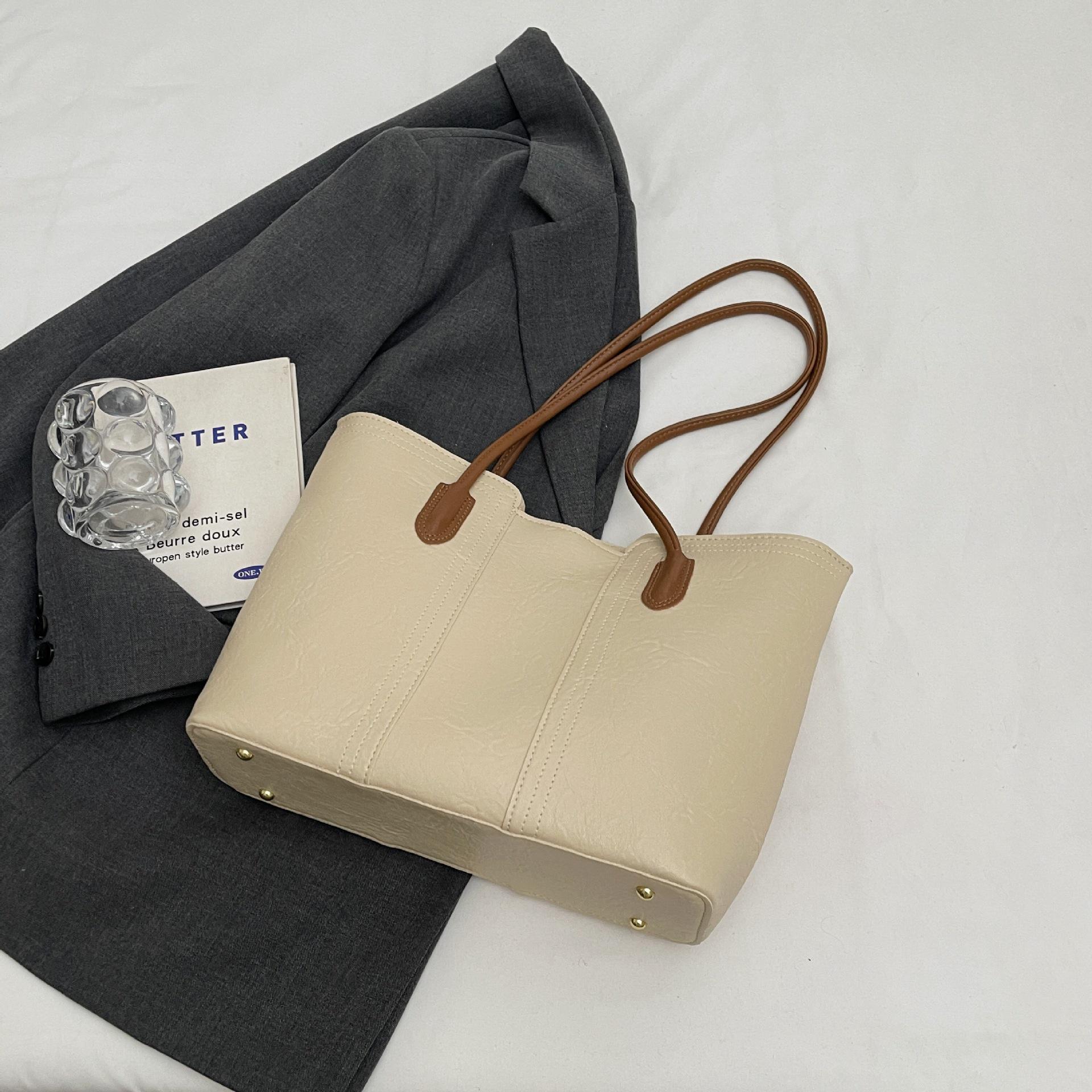 2025 Классическая Ретро Большая Сумка-Тоут – Высокая Вместимость, Модная Сумка для Поездок на Работу