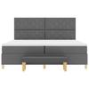 Box Spring Bed with Headboard Dark Gray 200 x 200 cm Fabric