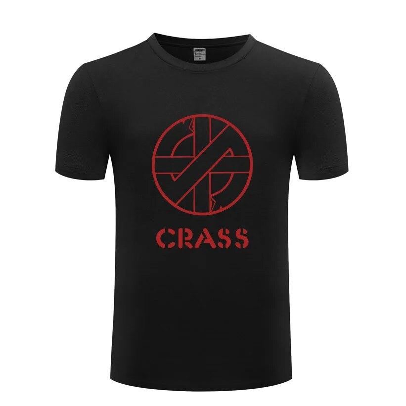 Music Rock Crass Printed T Shirts Unisex Hip Hop Short Sleeve O Neck Cotton Unisex T-Shirt Cool Funny Streetwear Top Tee Summer Style