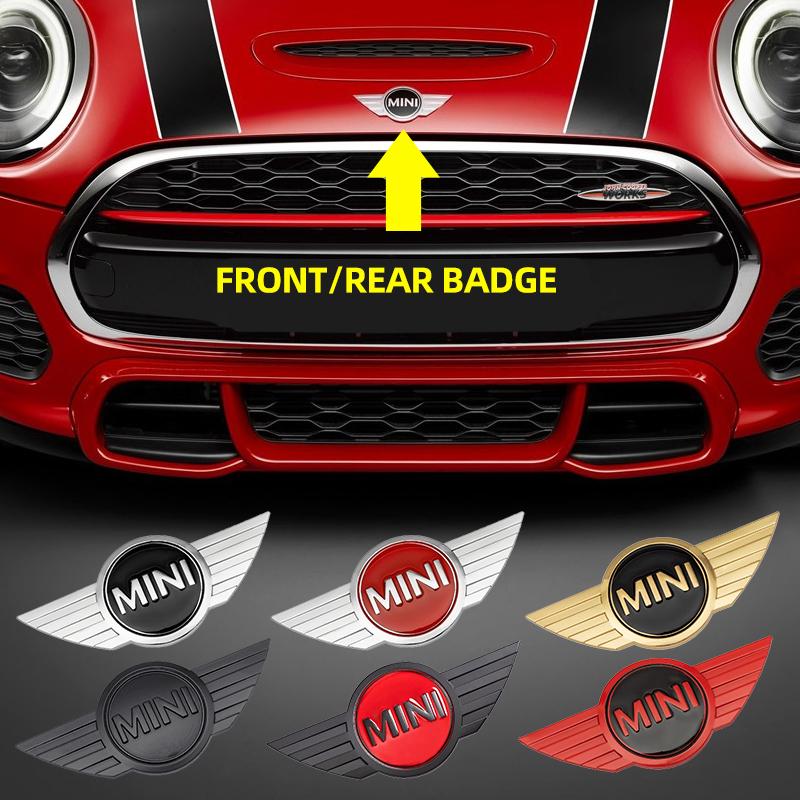 Metalen Auto Embleem Achterkant Voorkant Badge Sticker Exterieur Decoratie voor Mini Cooper Countryman F54 F55 F56 F57 F60 R56 Accessoires
