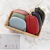 Fashion Women'S Wallet Mini Pu Leather With Zipper Keychain Handbag Female Coin Purse Short Bag Soft Portable Cards Holder