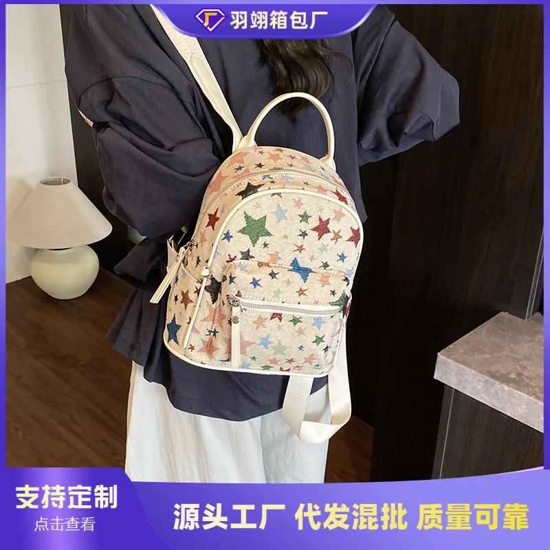 Casual versatile backpack women's new design niche fashion girl going out small backpack