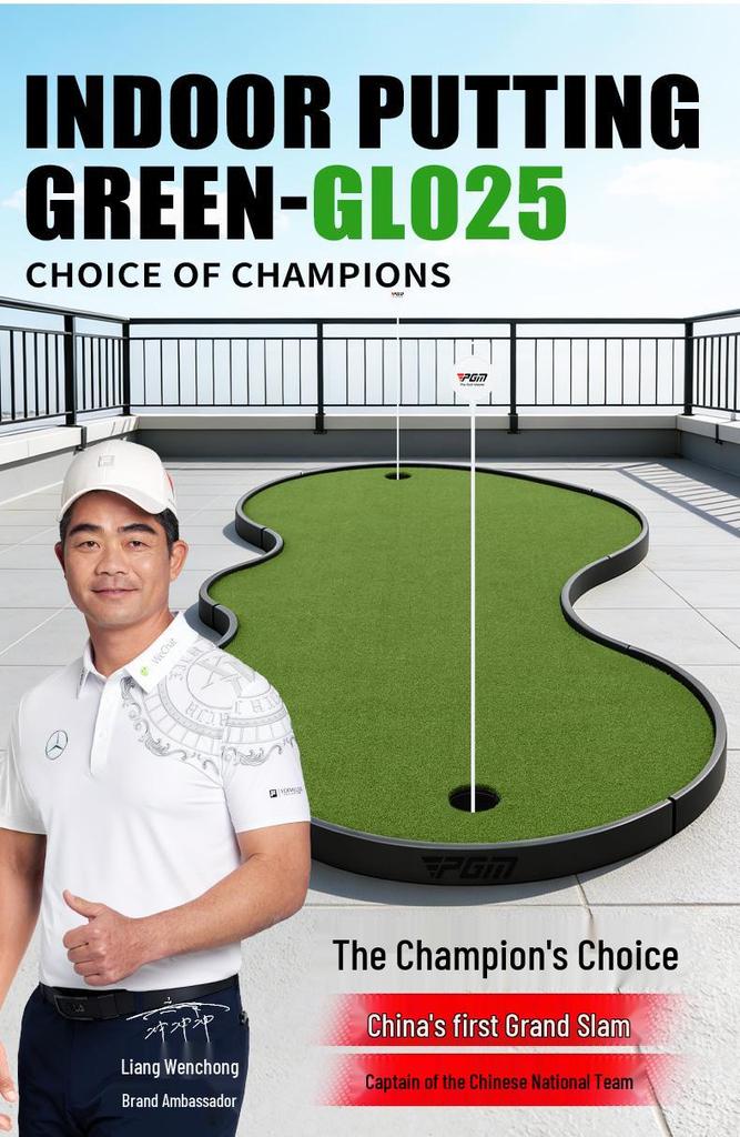 PGM Indoor Golf Practice Set with Interlocking Green, Putter for Home, Office, or Outdoor Use