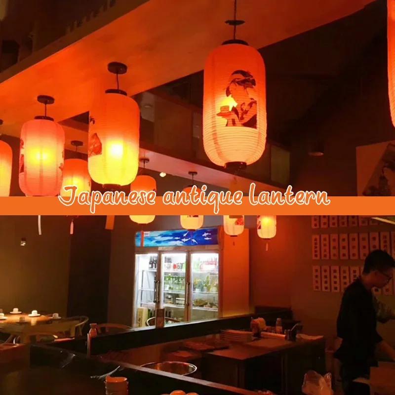 25x50cm Japanese Pvc Waterproof Lantern Geisha Hanging Korean Ramen Sashimi Cuisine Shop Restaurant Pub Decor Outdoor Lanterns