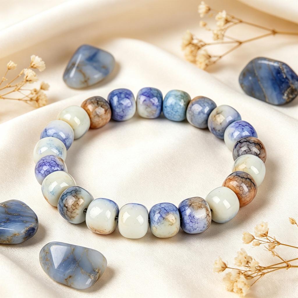 New jewelry bracelet bucket beads handmade beaded bracelet crystal water dyed Tianhe stone bracelet