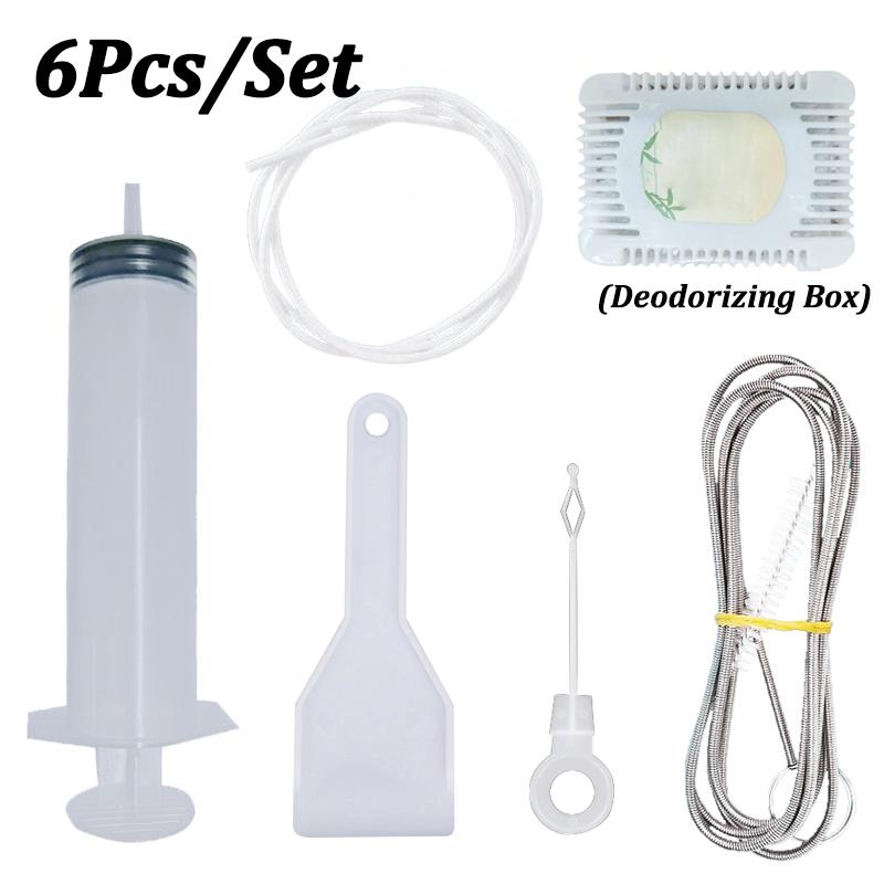 

5 шт./набір Засіб для видалення закупорки дренажного отвору холодильника Інструменти для очищення земснаряду Щітка для отвору холодильника Засіб для очищення виходу води для домашнього прибирання