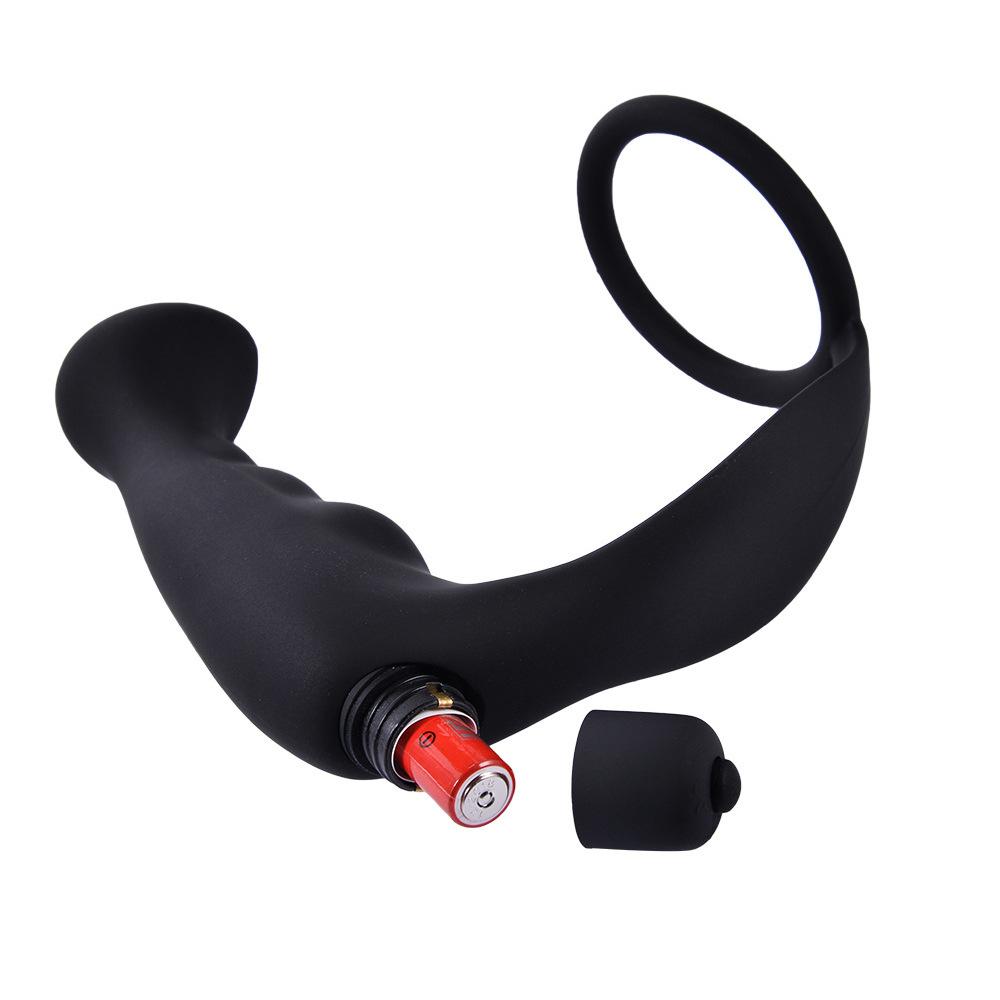 Adult sex toys toy 10 frequency prostate lock fine ring silicone vibrator anal plug male massager cock ring